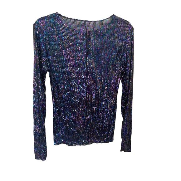 Free People Intimately Gold Rush Long Sleeve Sequin Top Combo Classic Small - Picture 5 of 7